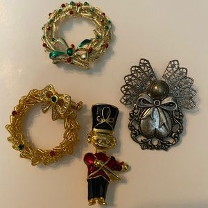 Holiday brooches
